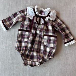 La coqueta 0-3M Tartan Romper